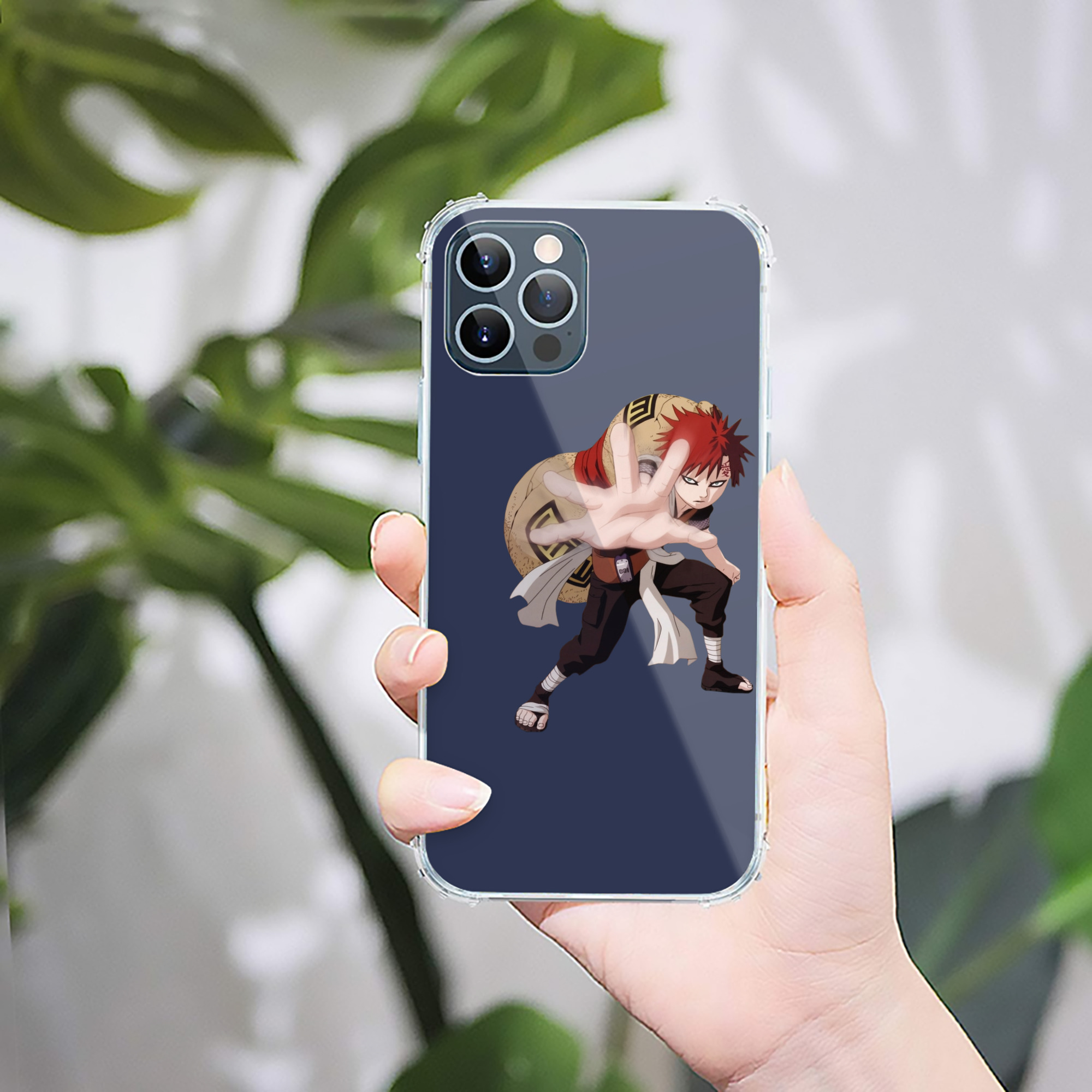 （画像用） NARUTO -ナルト- ガアラ Gaara 【iPhone 12シリーズ対応】透明スマホケース（クリアソフトケース）